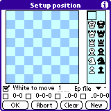 ChessGenius - cleared position set up screen