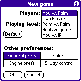 ChessGenius - player options