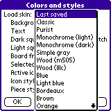 Choosing a new "skin"