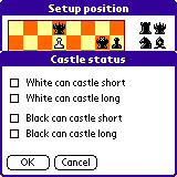 Chess Tiger's Castling Status prompt