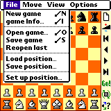 Chess Tiger's File Menu