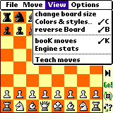 Chess Tiger's View Menu