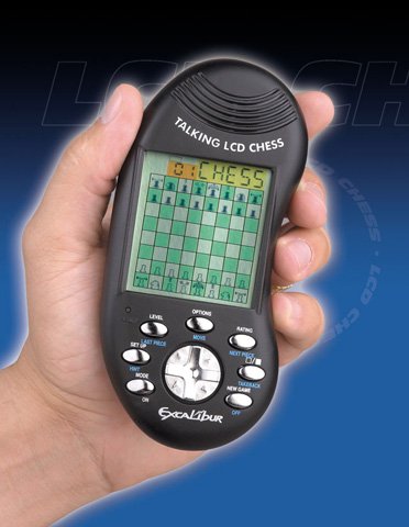 Excalibur's new handheld Talking LCD Chess Computer - Click to return to New Products Page